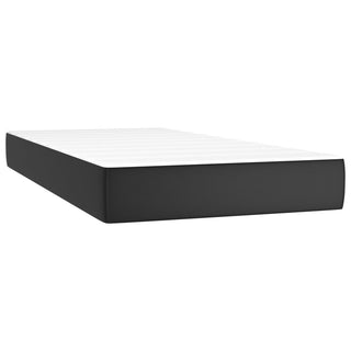 Boxspring Met Matras En Led Kunstleer Zwart
