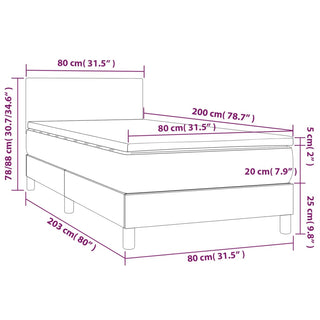 Boxspring Met Matras En Led Kunstleer Zwart