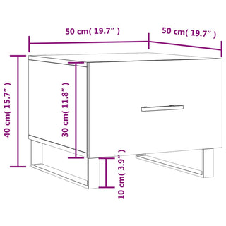 Salontafel 50X50X40 Cm Bewerkt Hout