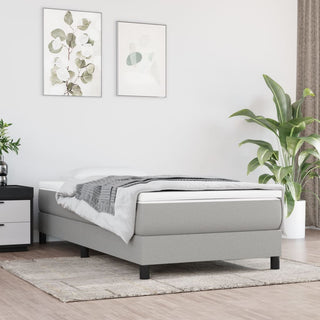 Boxspring Met Matras Stof Lichtgrijs