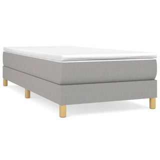 Boxspring Met Matras Stof Lichtgrijs