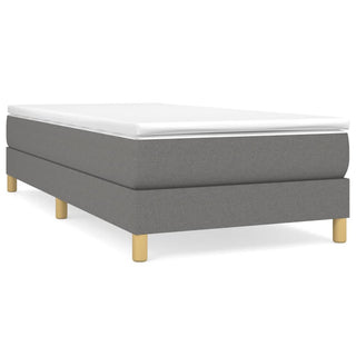 Boxspring Met Matras Stof Donkergrijs