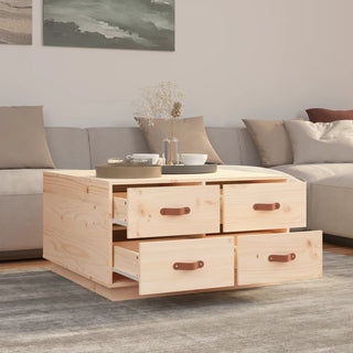 Salontafel 80X80X45 Cm Massief Grenenhout
