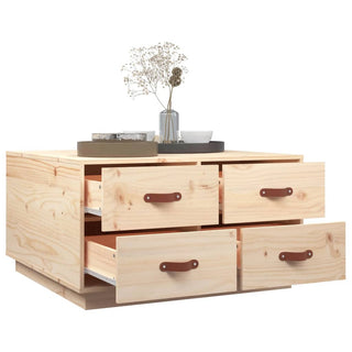 Salontafel 80X80X45 Cm Massief Grenenhout