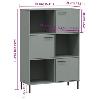 Boekenkast Met Metalen Poten Oslo 90X35X28,5 Cm Hout