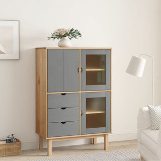 Hoge Kast Otta 85X43X25 Cm Massief Grenenhout