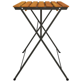 Bistrotafel Inklapbaar 100X54X71 Cm Massief Acaciahout En Staal
