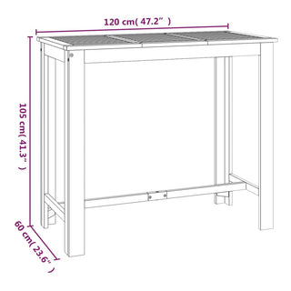 Tuinbartafel Massief Acaciahout