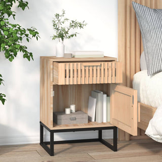 Nachtkastjes 40X30X55,5 Cm Bewerkt Hout En Ijzer