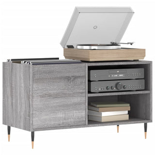 Platenkast 85X38X48 Cm Bewerkt Hout Eikenkleurig