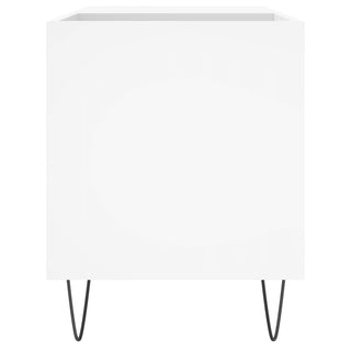 Platenkast 85X38X48 Cm Bewerkt Hout Wit