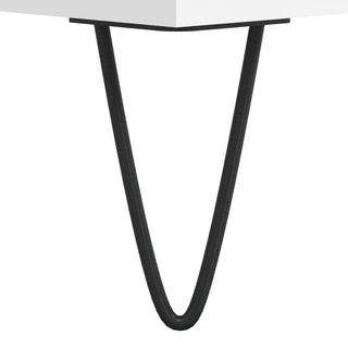 Platenkast 85X38X48 Cm Bewerkt Hout Wit