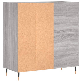 Platenkast 84,5X38X89 Cm Bewerkt Hout Eikenkleurig