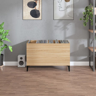 Platenkast 74,5X38X48 Cm Bewerkt Hout Kleurig