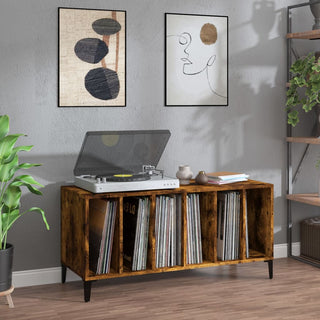 Platenkast 00X38X48 Cm Bewerkt Hout Eikenkleurig