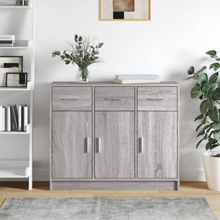 Dressoir 9X28X75 Cm Bewerkt Hout Eikenkleurig