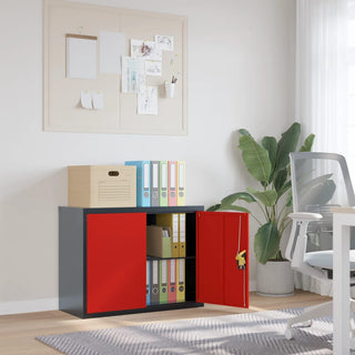 Archiefkast 90X40X40 Cm Staal Zwart