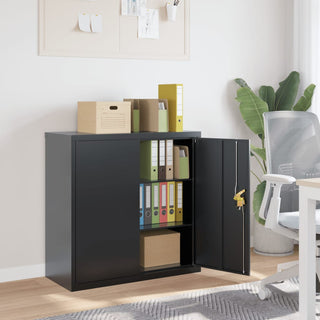 Archiefkast 90X40X40 Cm Staal Zwart