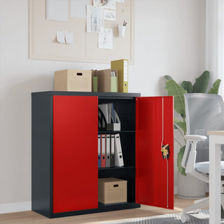 Archiefkast 90X40X40 Cm Staal Zwart