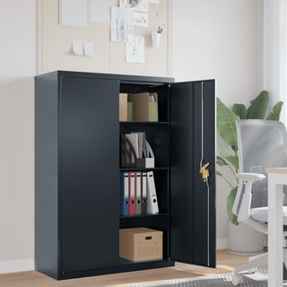 Archiefkast 90X40X40 Cm Staal Zwart