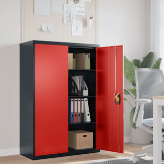 Archiefkast 90X40X40 Cm Staal Zwart