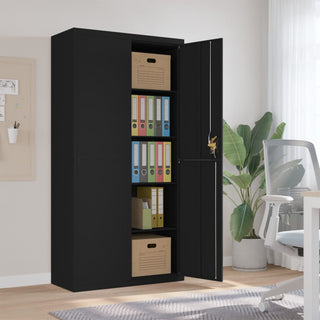 Archiefkast 90X40X40 Cm Staal Zwart
