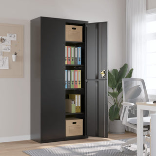 Archiefkast 90X40X40 Cm Staal Zwart