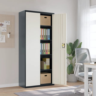 Archiefkast 90X40X40 Cm Staal Zwart