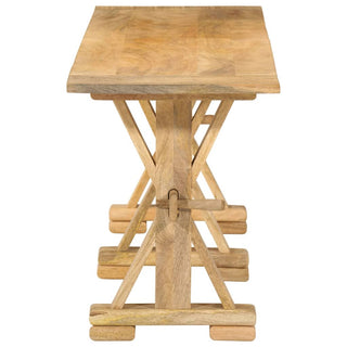 Bankje 160X35X45 Cm Massief Mangohout Zwart