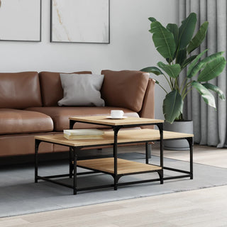 Salontafel 102X60X45 Cm Bewerkt Hout Bruin Eikenkleur