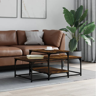 Salontafel 102X60X45 Cm Bewerkt Hout Bruin Eikenkleur