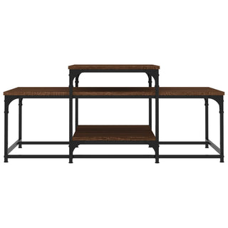 Salontafel 102X60X45 Cm Bewerkt Hout Bruin Eikenkleur
