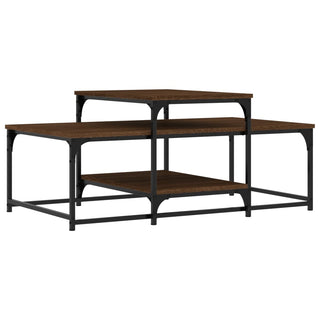 Salontafel 102X60X45 Cm Bewerkt Hout Bruin Eikenkleur
