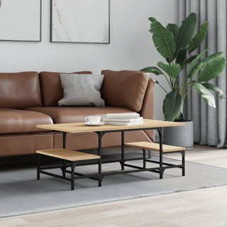Salontafel 100X50,5X40 Cm Bewerkt Hout Bruin Eikenkleur