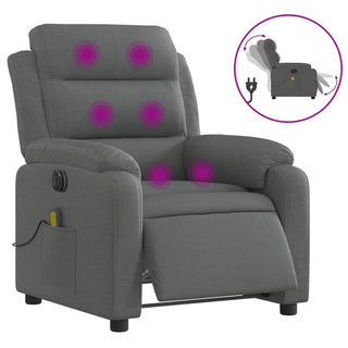 Massagestoel Stof Donkergrijs