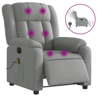 Massagestoel Stof Lichtgrijs