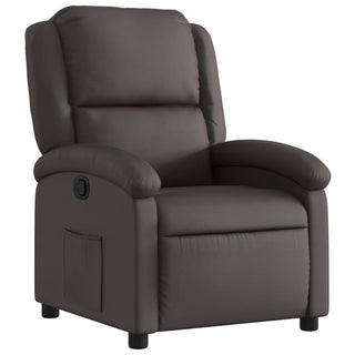 Fauteuil Verstelbaar Echt Leer Donkerbruin