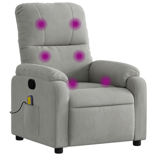 Massagestoel Microvezelstof Lichtgrijs