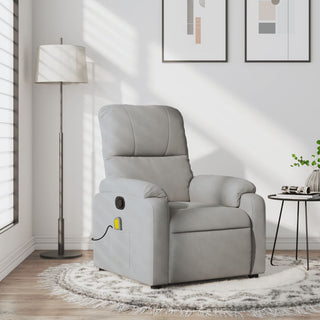 Massagestoel Microvezelstof Lichtgrijs