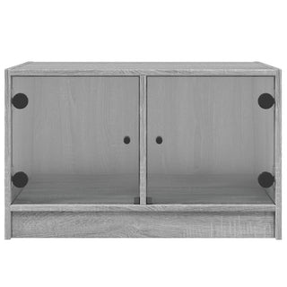 Salontafel Met Glazen Deuren 68X50X42 Cm Eiken