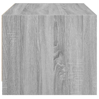 Salontafel Met Glazen Deuren 68X50X42 Cm Eiken