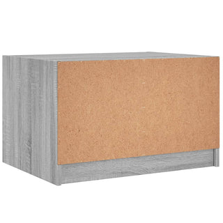 Salontafel Met Glazen Deuren 68X50X42 Cm Eiken