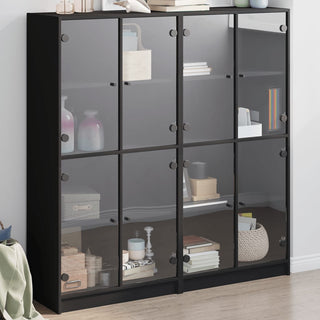 Boekenkast Met Deuren 36X37X42 Cm Hout Bruineikenkleurig
