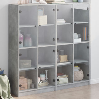 Boekenkast Met Deuren 36X37X42 Cm Hout Bruineikenkleurig