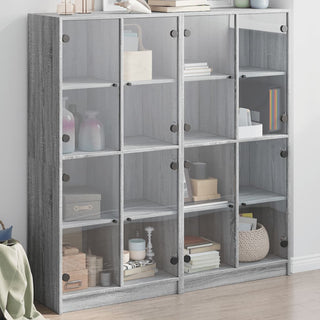 Boekenkast Met Deuren 36X37X42 Cm Hout Bruineikenkleurig