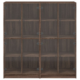 Boekenkast Met Deuren 36X37X42 Cm Hout Bruineikenkleurig