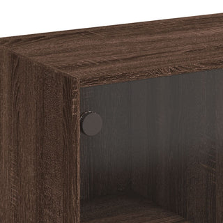 Boekenkast Met Deuren 36X37X42 Cm Hout Bruineikenkleurig