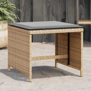 Tuinkrukken Met Kussens 41X41X36 Cm Poly Rattan Beige