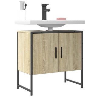 Wastafelkast 60X33X60 Cm Bewerkt Hout Sonoma Eikenkleurig