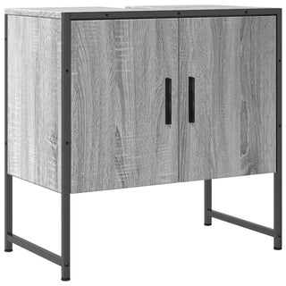 Wastafelkast 60X33X60 Cm Bewerkt Hout Grijs Sonoma Eikenkleurig